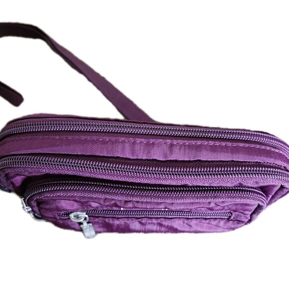 Baggallini Triple Zip Crossbody with Front Wallet Plum - Picture 2 of 8